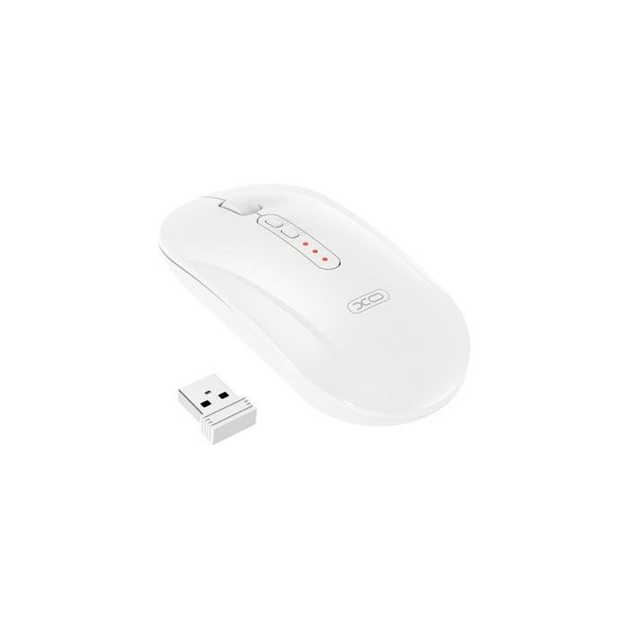XO M13 Raton Inalambrico - Bluetooth y RF 2.4GHz - 1600DPI - Color Blanco