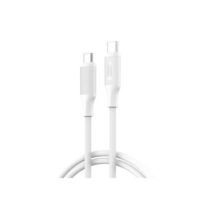 XO NBQ265B Cable USB-C Macho a USB-C Macho - 1m - 60W - Color Blanco