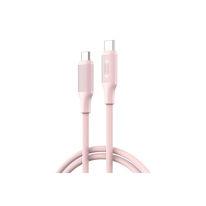 XO NBQ265B Cable USB-C Macho a USB-C Macho - 1m - 60W - Color Rosa