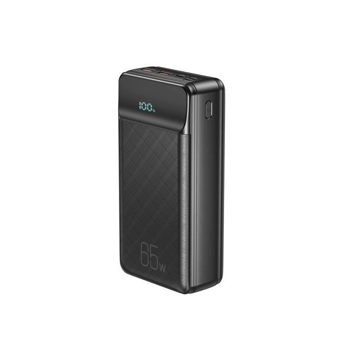 XO PR201 Powerbank 30000mAh - Entrada USB-C y Lightning - Salida USB-A y USB-C - 65W - Pantalla LCD - Color Negro