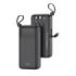 XO PR279 Powerbank 20000mAh - USB-A, USB-C, USB-Micro y Lightning - Cables Integrados - Pantalla Digital - Color Negro