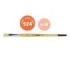 Milan 524 Pack de 4 Pinceles Planos Numero 18 - Bolsa con Colgador - Cerda Natural - Mango Corto - Color Madera Claro