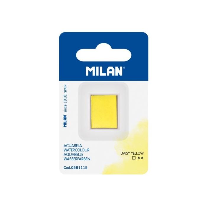 Milan Art Acuarela de Recambio - Medio Godet - Color Amarillo