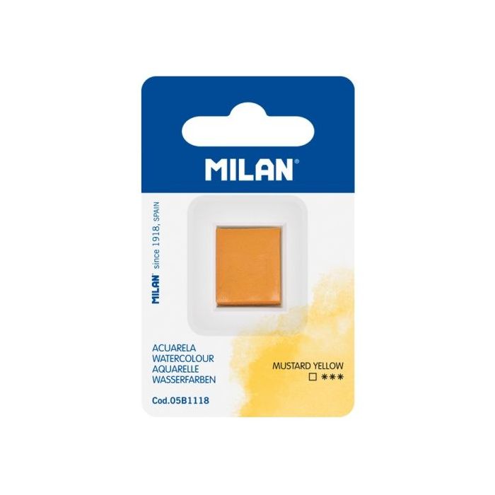 Milan Art Acuarela de Recambio - Medio Godet - Color Amarillo