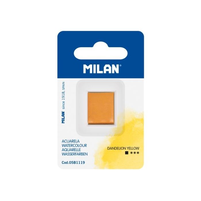 Milan Art Acuarela de Recambio - Medio Godet - Color Amarillo