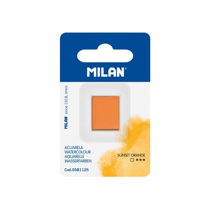 Milan Art Acuarela de Recambio - Medio Godet - Color Naranja