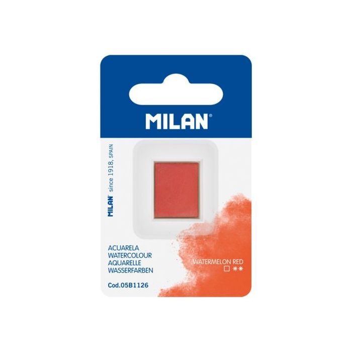 Milan Art Acuarela de Recambio - Medio Godet - Color Rojo