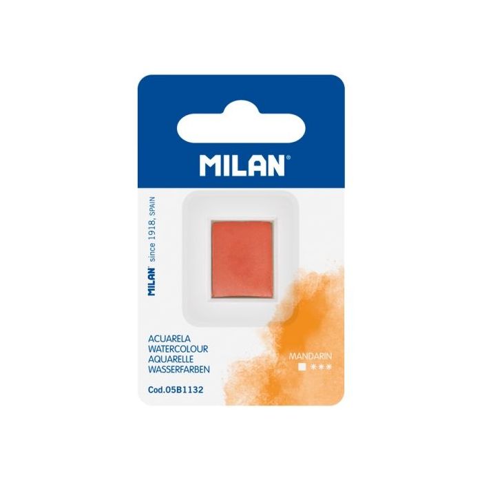 Milan Art Acuarela de Recambio - Medio Godet - Color Naranja