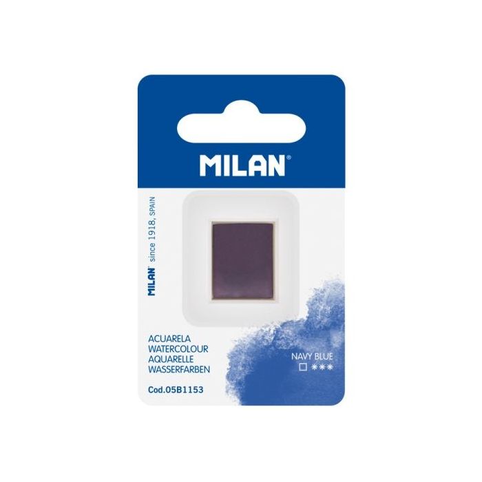 Milan Art Acuarela de Recambio - Medio Godet - Color Azul Marino