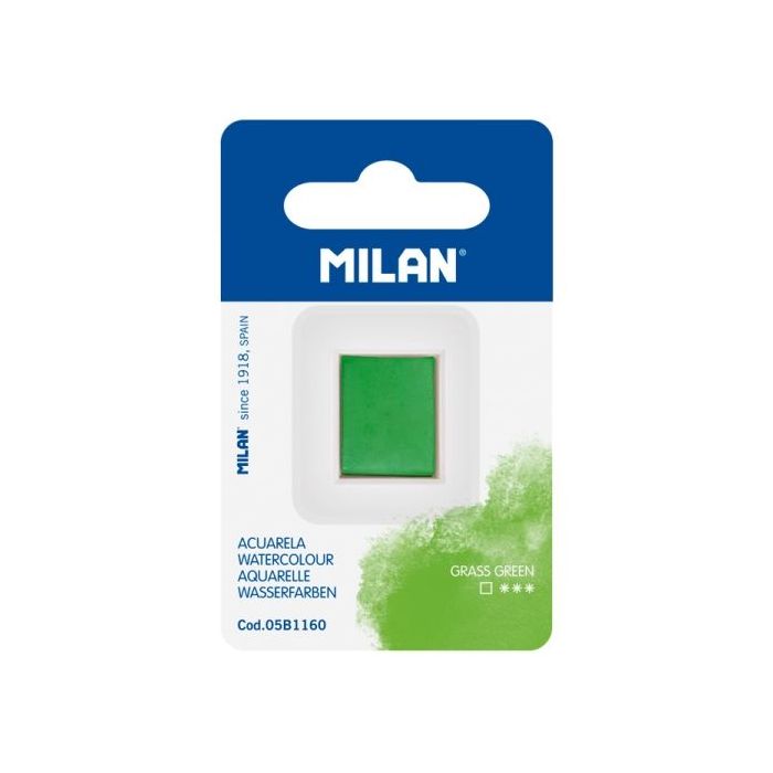 Milan Art Acuarela de Recambio - Medio Godet - Color Verde Claro