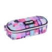 Milan Aliens 2 Estuche Portatodo - Ovalado - Cierre con Cremallera - Malla Interior - 20.5x9x5.5cm - Color Rosa