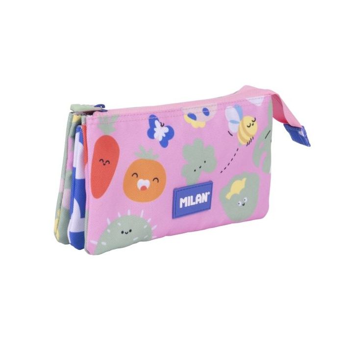 Milan Green and Grow Estuche Portatodo - 5 Compartimentos - 22x12x4cm - Multicolor