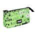 Milan Tandem 2 Estuche Portatodo - 5 Compartimentos - 22x12x4cm - Color Verde