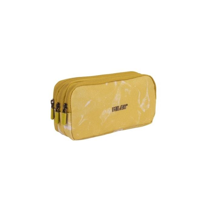 Milan Lava Estuche Portatodo - Cremallera - 3 Compartimentos - 22x11x6.5cm - Color Amarillo