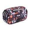 Milan Fingers Estuche Portatodo con Solapa - Cremallera - 4 Compartimentos - 13x24x10cm - Color Naranja