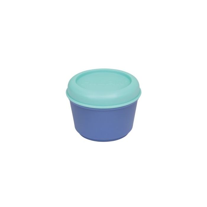 Milan The Fun Fiambrera Hermetica Redonda de 0.25L - Libre de BPA - Tapa de Rosca - Apto para Microondas, Lavavajillas y Congelador - 10x7cm - Color Turquesa