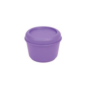 Milan Sunset Fiambrera Hermetica Redonda de 0.25L - Libre de BPA - Tapa de Rosca - Apto para Microondas, Lavavajillas y Congelador - 10x7cm - Color Violeta