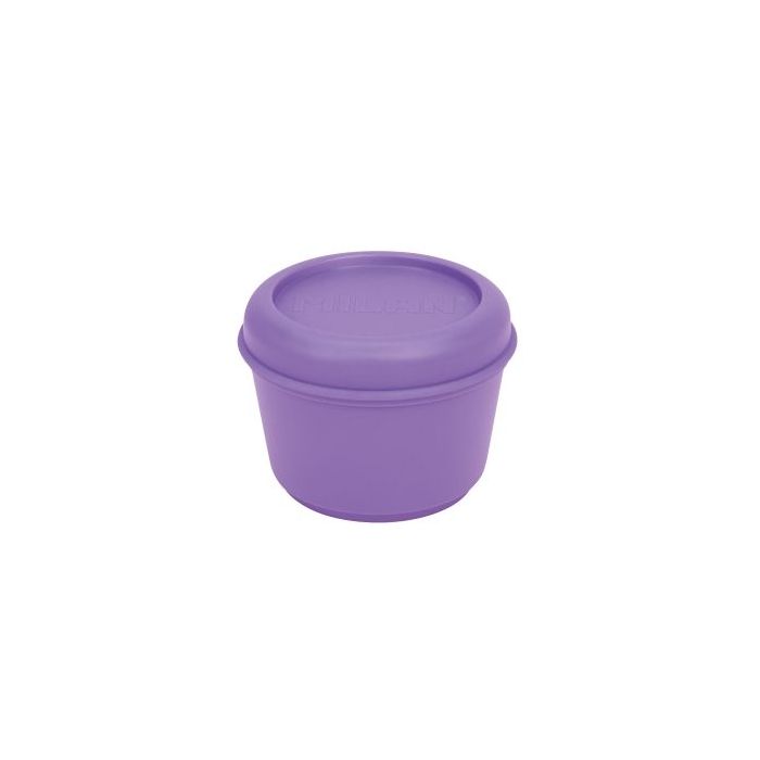 Milan Sunset Fiambrera Hermetica Redonda de 0.25L - Libre de BPA - Tapa de Rosca - Apto para Microondas, Lavavajillas y Congelador - 10x7cm - Color Violeta