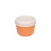Milan The Fun Fiambrera Hermetica Redonda de 0.25L - Libre de BPA - Tapa de Rosca - Apto para Microondas, Lavavajillas y Congelador - 10x7cm - Color Naranja