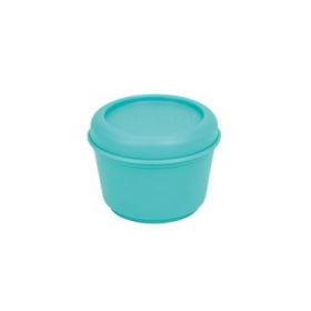 Milan Sunset Fiambrera Hermetica Redonda de 0.25L - Libre de BPA - Tapa de Rosca - Apto para Microondas, Lavavajillas y Congelador - 10x7cm - Color Turquesa
