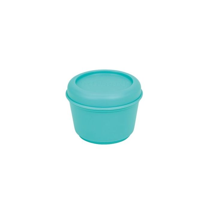 Milan Sunset Fiambrera Hermetica Redonda de 0.25L - Libre de BPA - Tapa de Rosca - Apto para Microondas, Lavavajillas y Congelador - 10x7cm - Color Turquesa