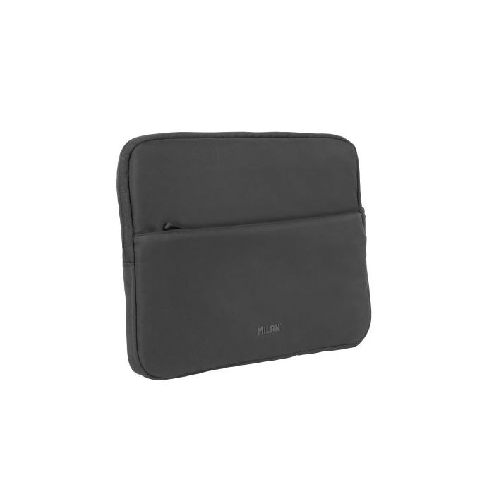 Milan Shadow Funda para Portatiles hasta 13" - Cierre de Cremallera con Tirador - Bolsillo Delantero - 34.5x26x2.5cm - Color Negro