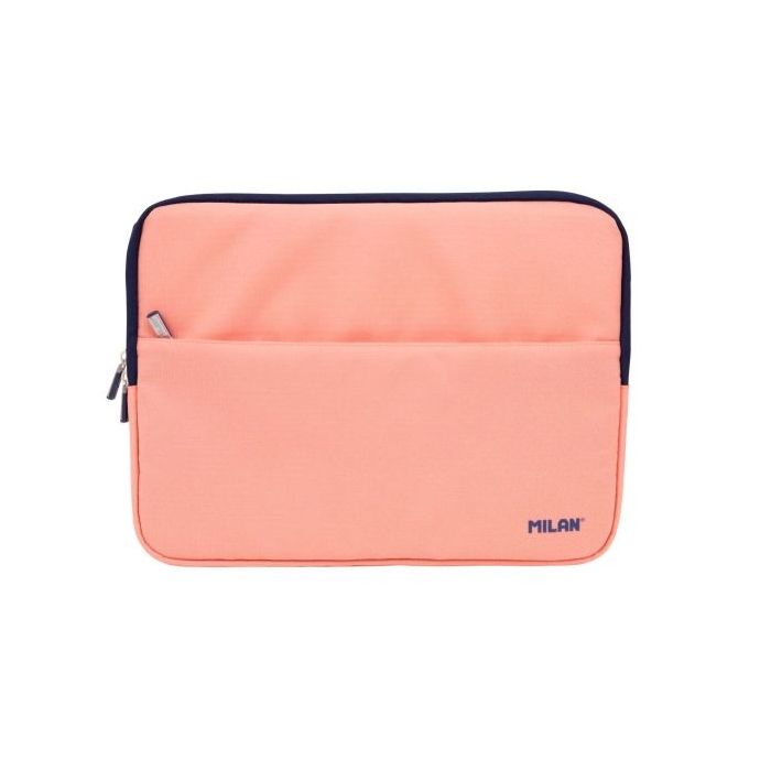 Milan Coleccion 430 Funda para Portatil hasta 13" - Forro Atercipelado - Bolsillo Delantero - Cierre de Cremallera - Color Rosa