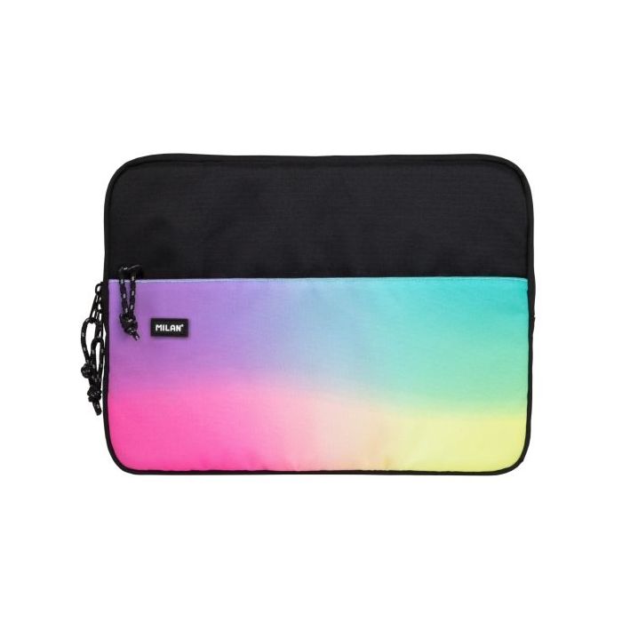 Milan Sunset Funda para Portatiles hasta 13" - Cierre de Cremallera con Tirador - Bolsillo Delantero - 34.5x26x2.5cm - Multicolor