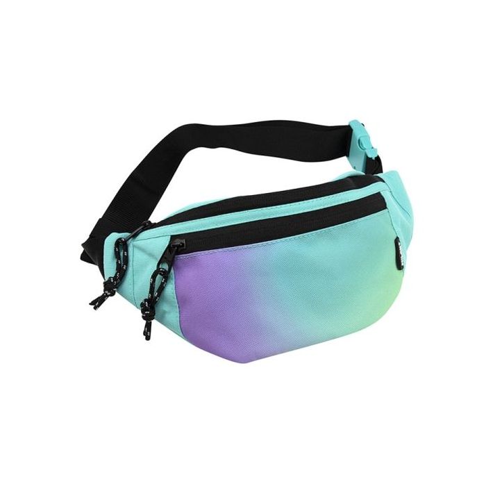 Milan Sunset Bolsa de Cintura - Ajustable - Cremallera con Tirador - 3 Bolsillos - Multicolor