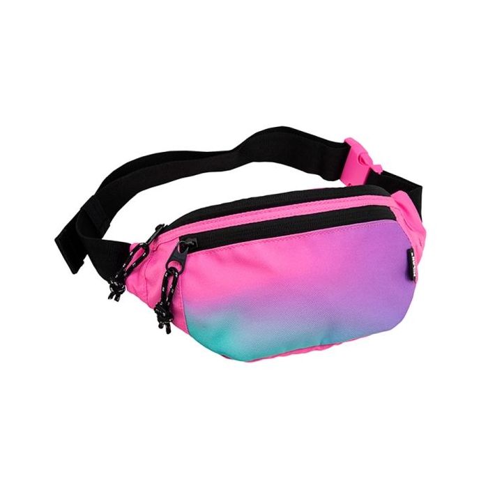 Milan Sunset Bolsa de Cintura - Ajustable - Cremallera con Tirador - 3 Bolsillos - Multicolor