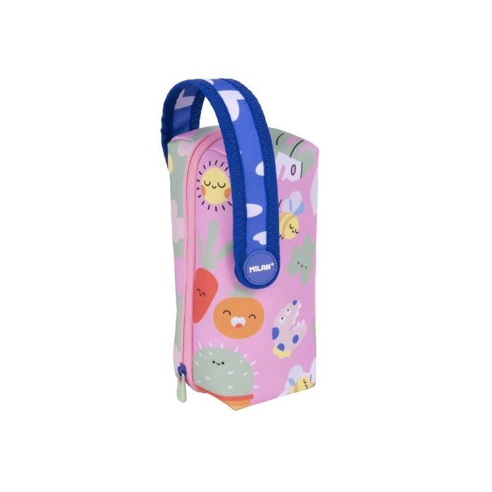 Milan Green and Grow Pack de 4 Estuches con Goma de Borrar - Sacapuntas - Lapiz - 3 Boligrafos - Regla - 12 Lapices de Colores - 12 Rotuladores - Multicolor