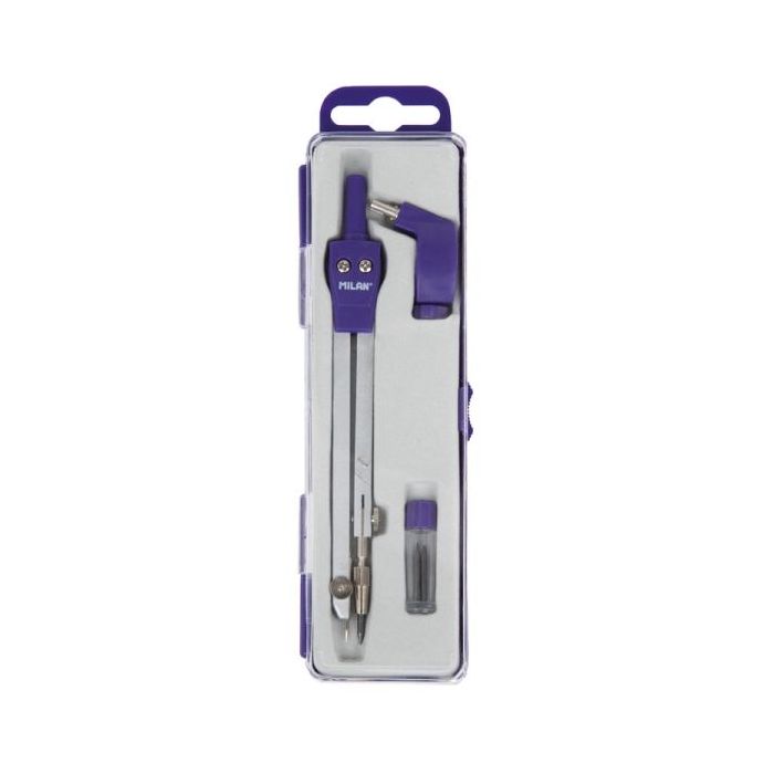 Milan Acid Compas Universal - Incluye Adaptador y Minas de Recambio - Color Azul Marino