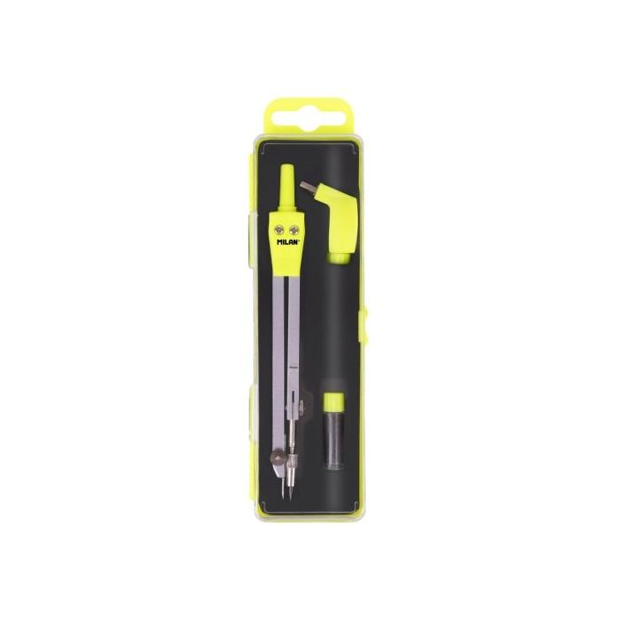 Milan Acid Compas Universal - Incluye Adaptador y Minas de Recambio - Color Amarillo