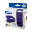 Milan Acid Taladro Perforador - Incluye Guia de Plastico - hasta 15 Hojas - Bloqueo de Seguridad - Facil Vaciado - Color Azul
