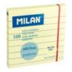 Milan Pack de 100 Notas Adhesivas - Pautadas - 76x76mm - Color Amarillo