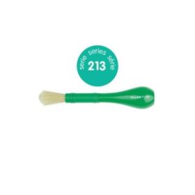Milan 213 Pincel para Cola y Tempera - Cerda Natural Gruesa - Facil Agarre - Mango de Plastico Corto - Color Verde