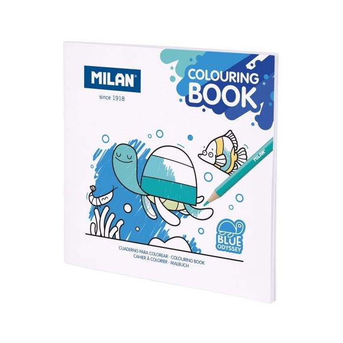 Milan Blue Odyssey Cuaderno para Colorear Microperforado - Tematica Fauna Marina - 20 Ilustraciones Detalladas