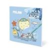 Milan Blue Odyssey Cuaderno para Colorear - con Adhesivos - 140g - 21x21cm - Colores Surtidos