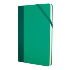 Milan Paperbook Colours Libreta Mediana - Papel Liso - 208 Hojas de 80g - Cierre Elastico - Color Verde