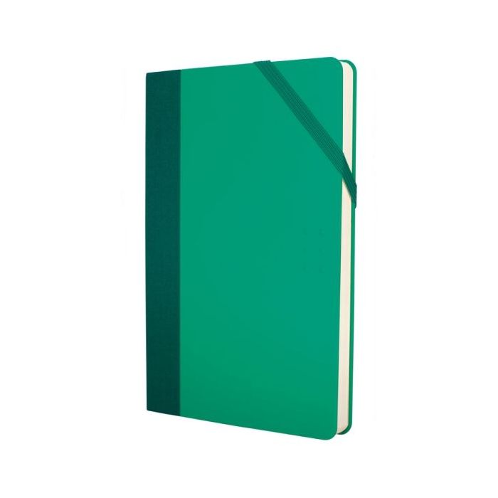 Milan Paperbook Colours Libreta Mediana - Papel Liso - 208 Hojas de 80g - Cierre Elastico - Color Verde