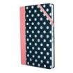 Milan Paperbook Dots Libreta Mediana - Cuadriculado - 208 Hojas de 80g - Cierre Elastico - Color Negro