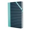 Milan Paperbook Stripes Libreta Mediana - Cuadriculado - 208 Hojas de 80g - Cierre Elastico - Color Negro
