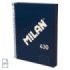 Milan 430 Since 1918 Cuaderno A4 con Espiral - Papel a Lineas de 7mm - 120 Hojas de 95g - Tapa Dura - Color Azul