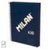 Milan 430 Since 1918 Cuaderno A4 con Espiral - Cuadricula 5x5mm - 120 Hojas de 95g - Tapa Dura - Color Azul