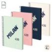 Milan 430 Since 1918 Pack de 4 Cuadernos A5 con Espiral - Hojas Blancas - 80 Hojas de 95g - Tapa Dura - Colores Surtidos