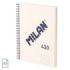 Milan 430 Since 1918 Cuaderno A5 con Espiral - Papel a Lineas de 7mm - 80 Hojas de 95g - Tapa Dura - Color Beige