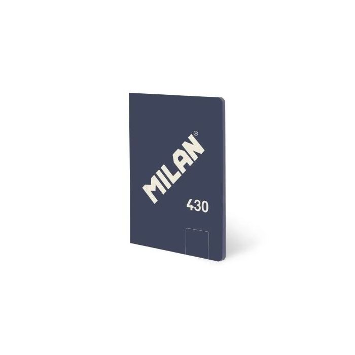 Milan 430 Libreta Encolada Formato A5 Hojas Blancas - 48 Hojas de 95 gr/m2 - Microperforado - Tapa Blanda - Color Azul