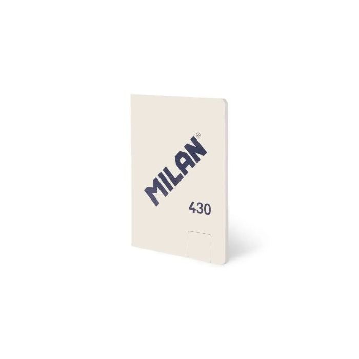 Milan 430 Libreta Encolada Formato A5 Hojas Blancas - 48 Hojas de 95 gr/m2 - Microperforado - Tapa Blanda - Color Beige