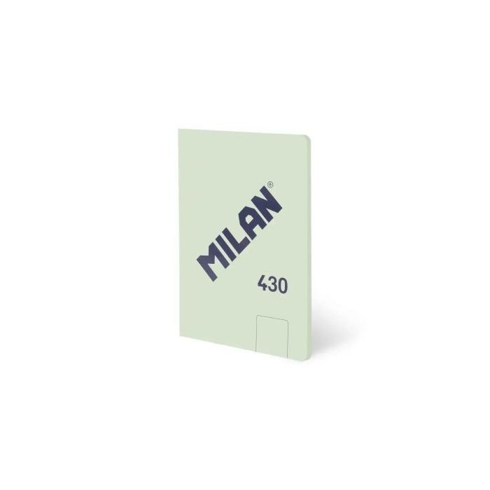 Milan 430 Libreta Encolada Formato A5 Hojas Blancas - 48 Hojas de 95 gr/m2 - Microperforado - Tapa Blanda - Color Verde