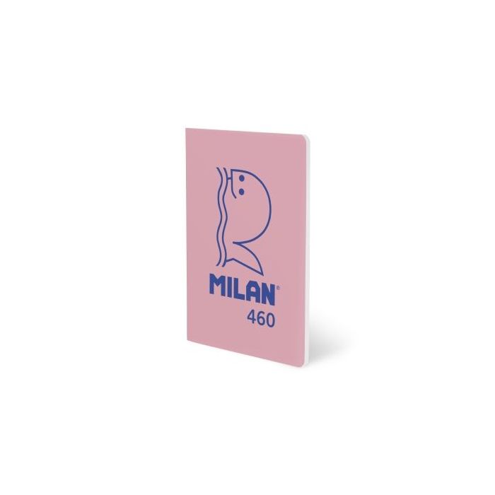 Milan 460 Since 1918 Libreta A5 Grapada - Papel a Lineas - 24 Hojas de 95g - Color Rosa